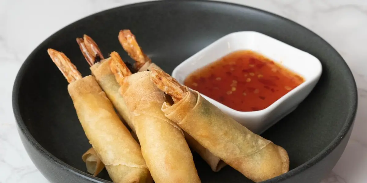 Fried Shrimp Rolls - 5 pieces at Cay Cafe - Fremont, CA