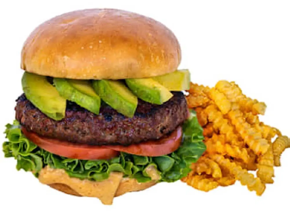 Veggie B'igi Burger with Fries at iniBurger