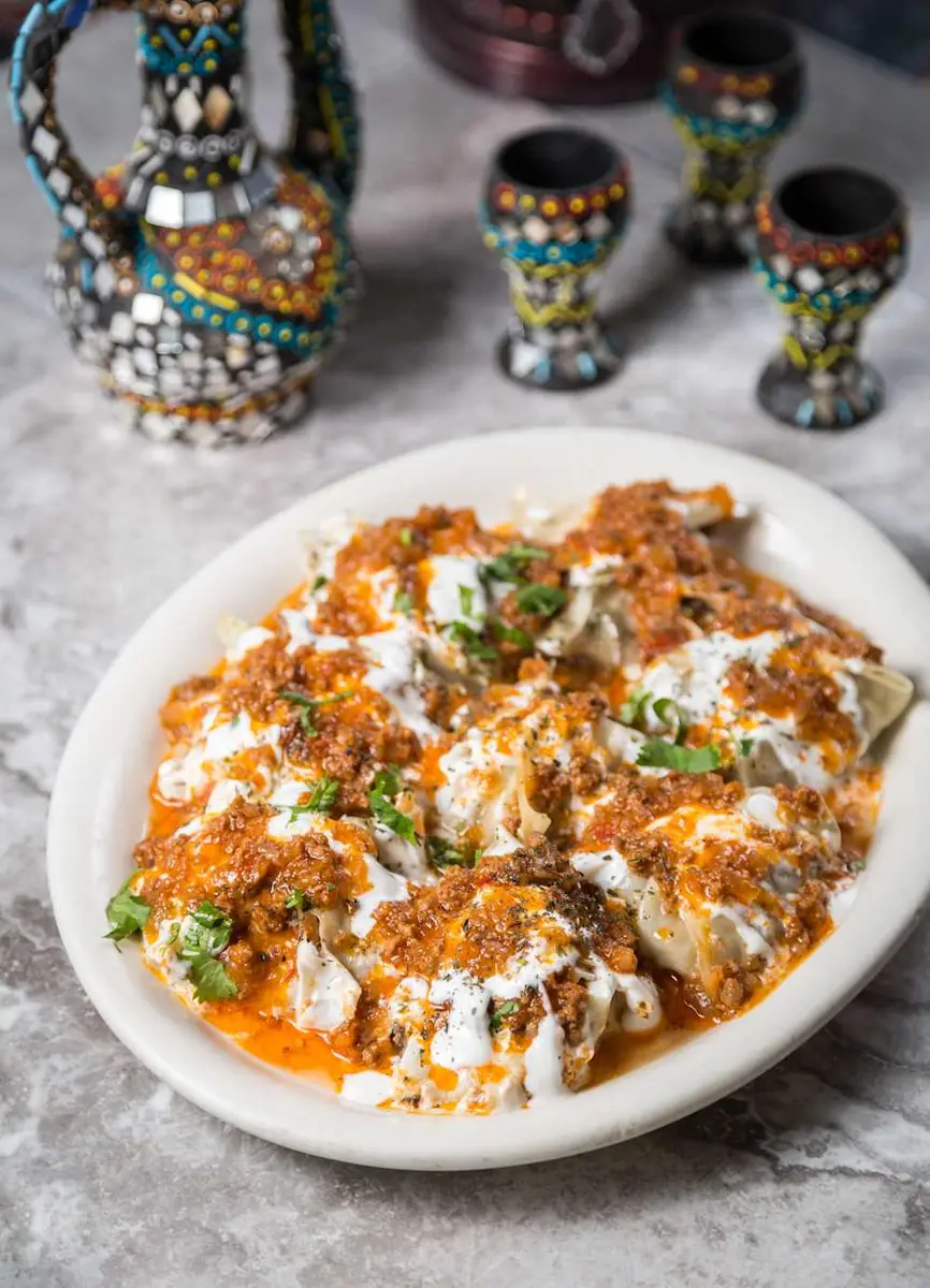 Mantoo Entree at Fremont Afghan Kabob Restaurant