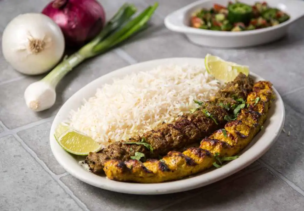 Combination Kabob at Fremont Afghan Kabob Restaurant