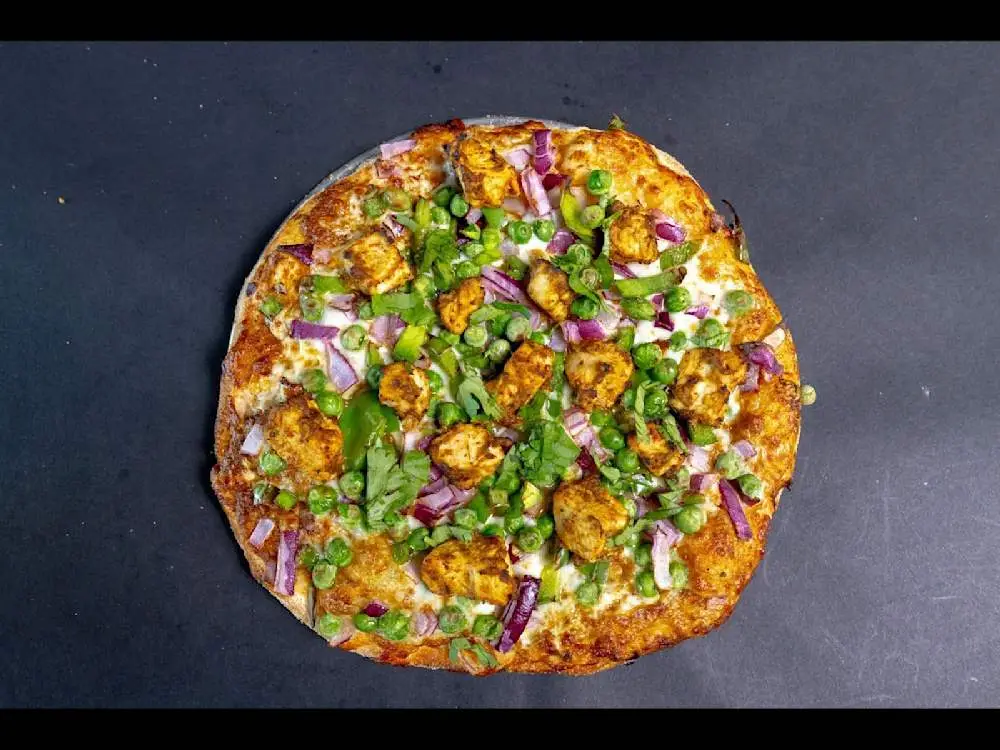 Curry Chicken Pizza at My Indian Pizza