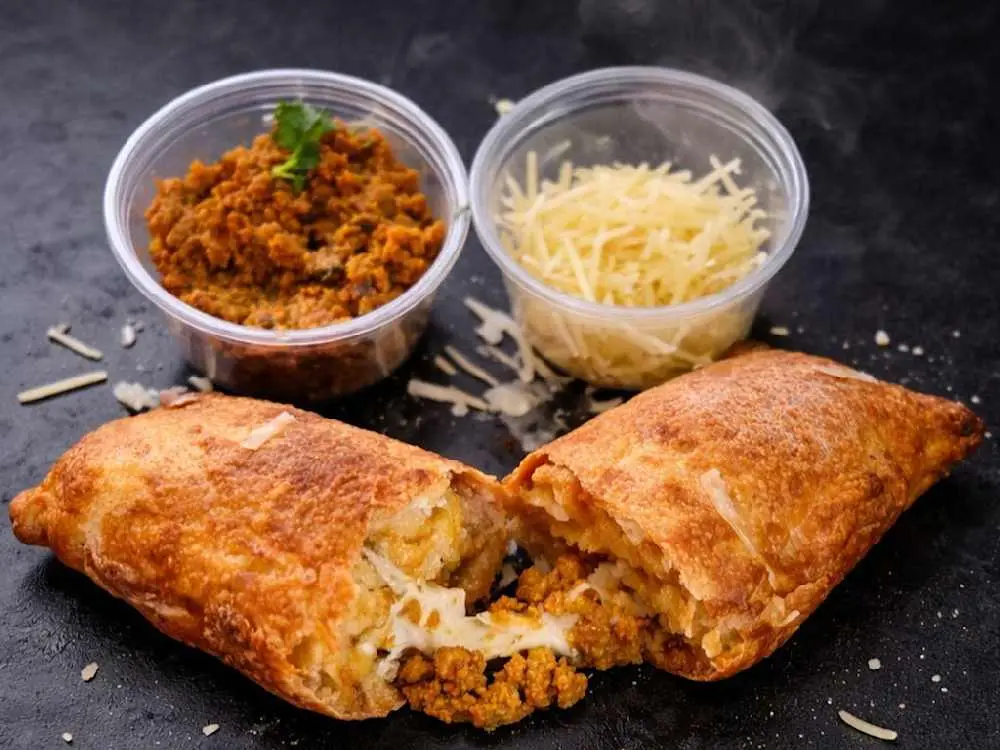 Chicken Cheese Puff Roll at My Indian Pizza