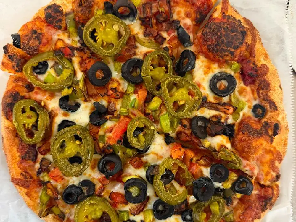Jain Veggie Pizza at My Indian Pizza