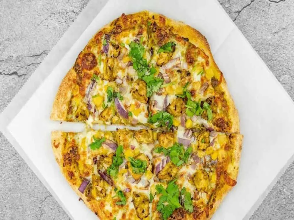 Haryali Chicken Pizza at My Indian Pizza