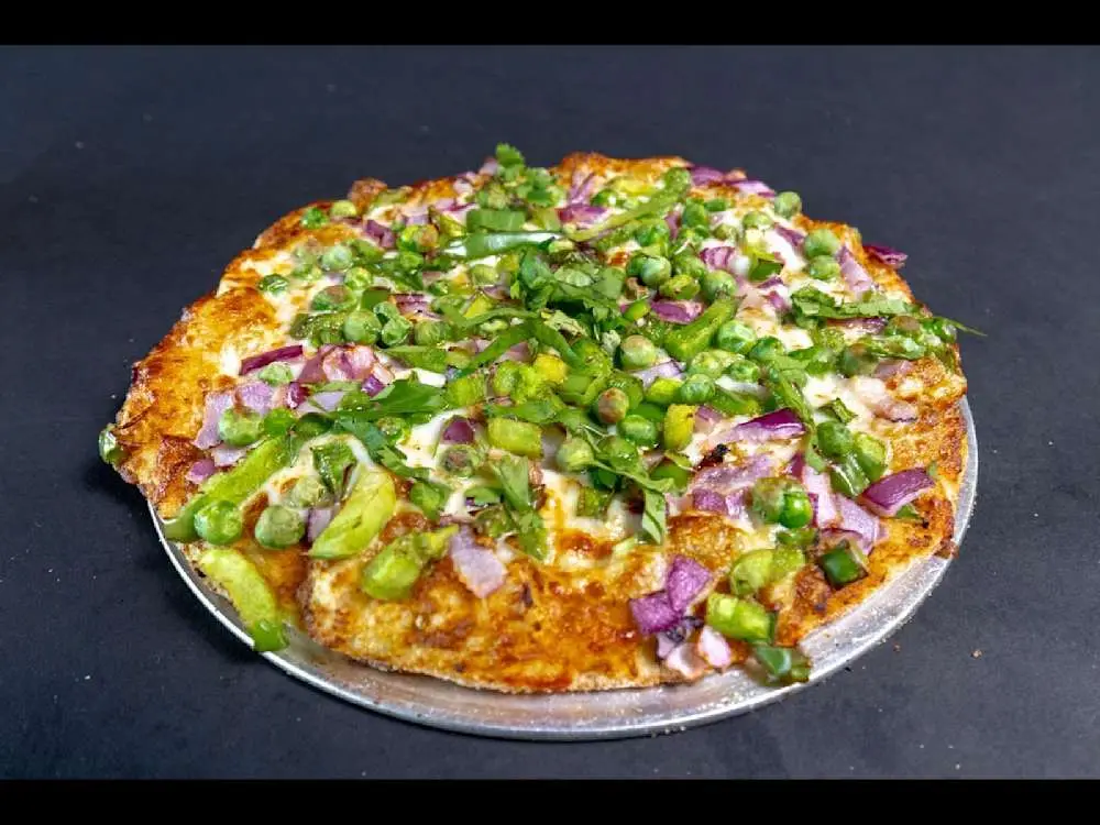 Vegetable Curry Pizza at My Indian Pizza