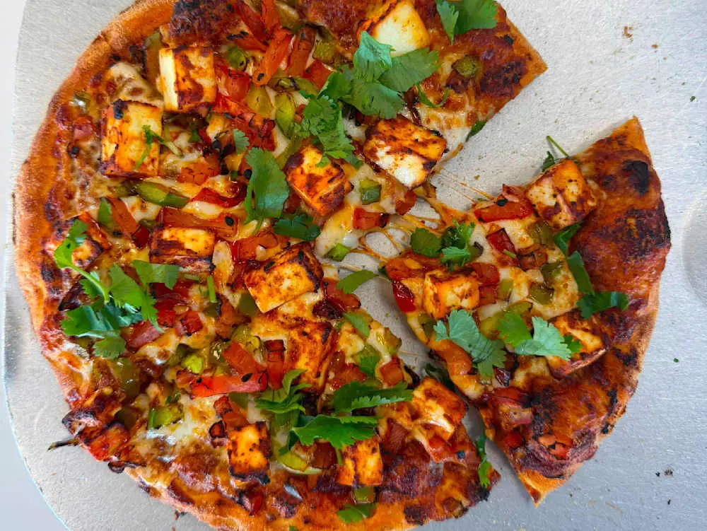 Jain Paneer Makhani Pizza at My Indian Pizza