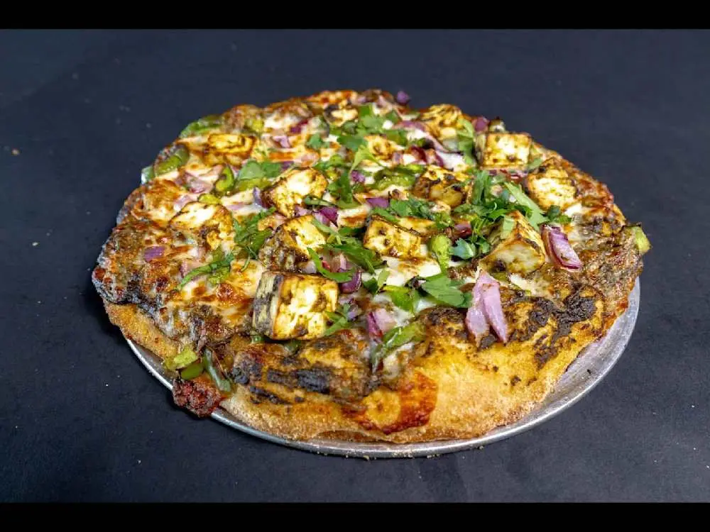 Saag Paneer Pizza at My Indian Pizza