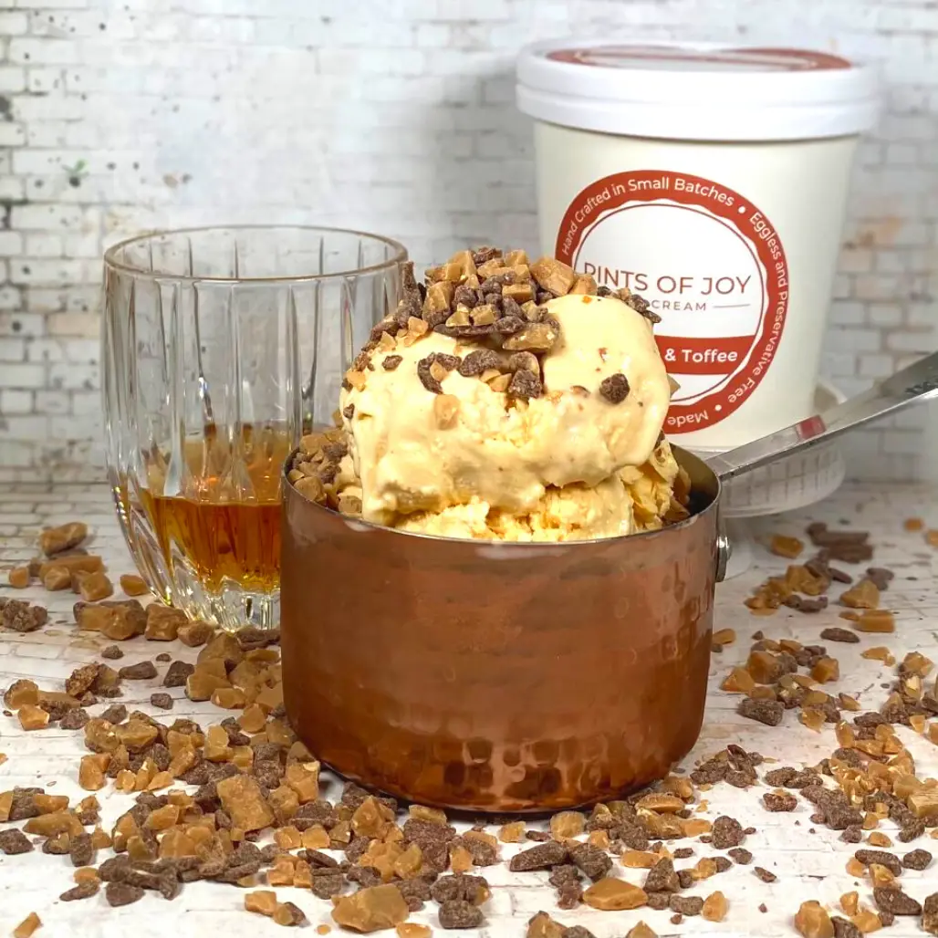 Bourbon Toffee at Pints of Joy Ice Cream