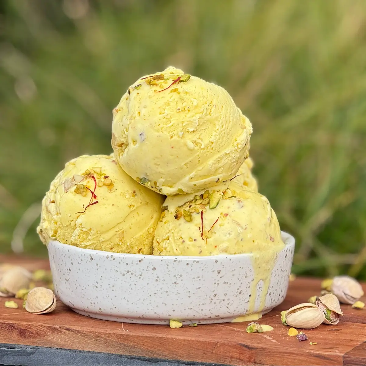 Vegan Kesar Pista at Pints of Joy Ice Cream
