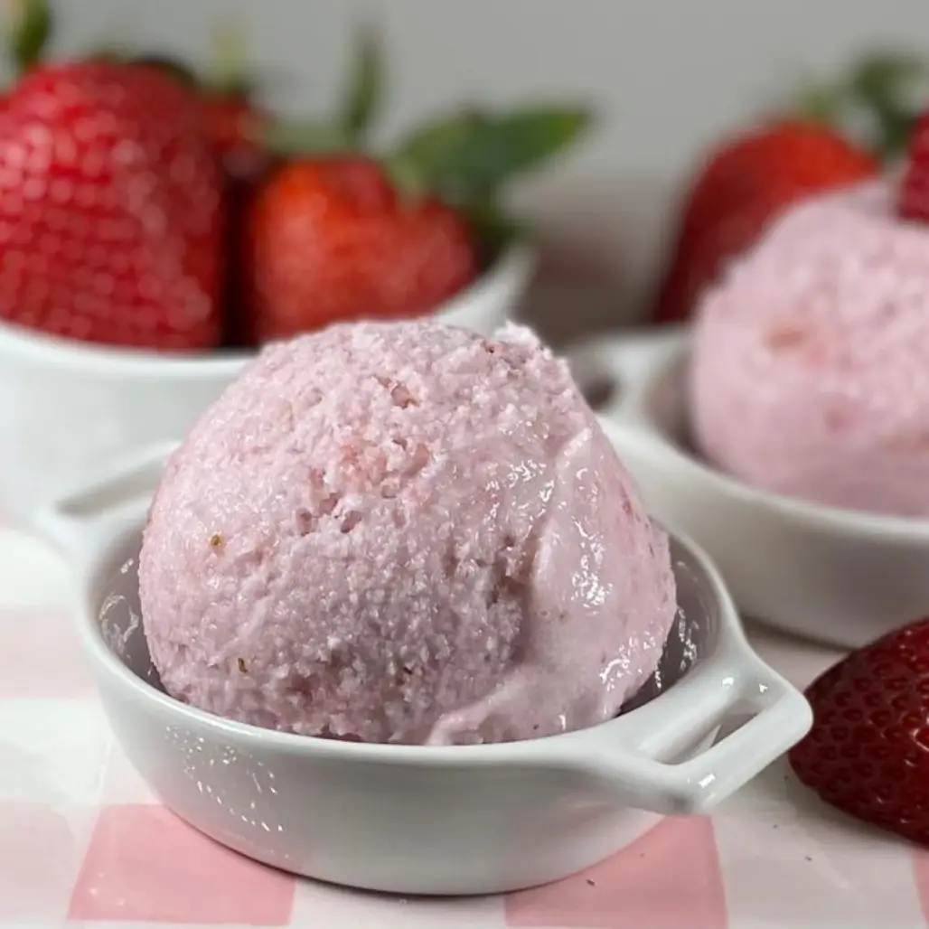 Vegan Strawberry at Pints of Joy Ice Cream