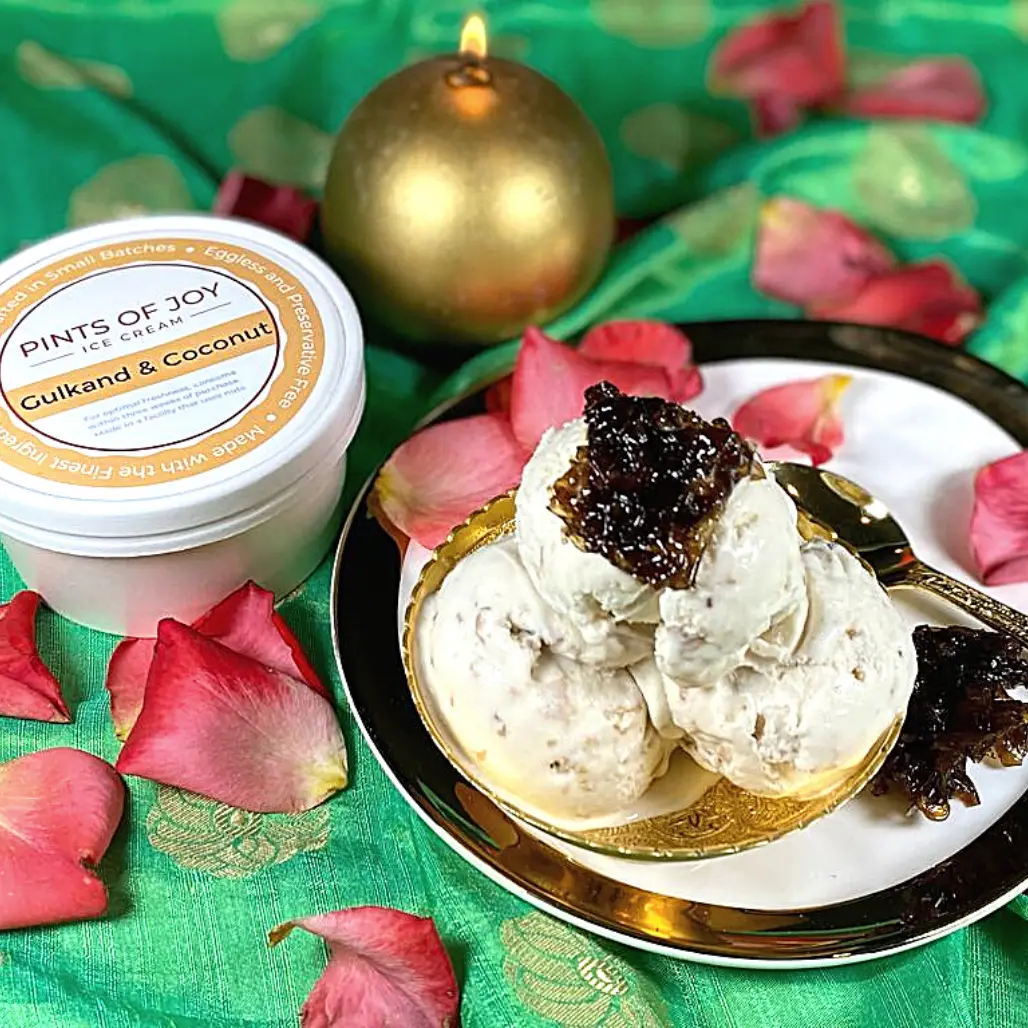 Gulkand Coconut at Pints of Joy Ice Cream