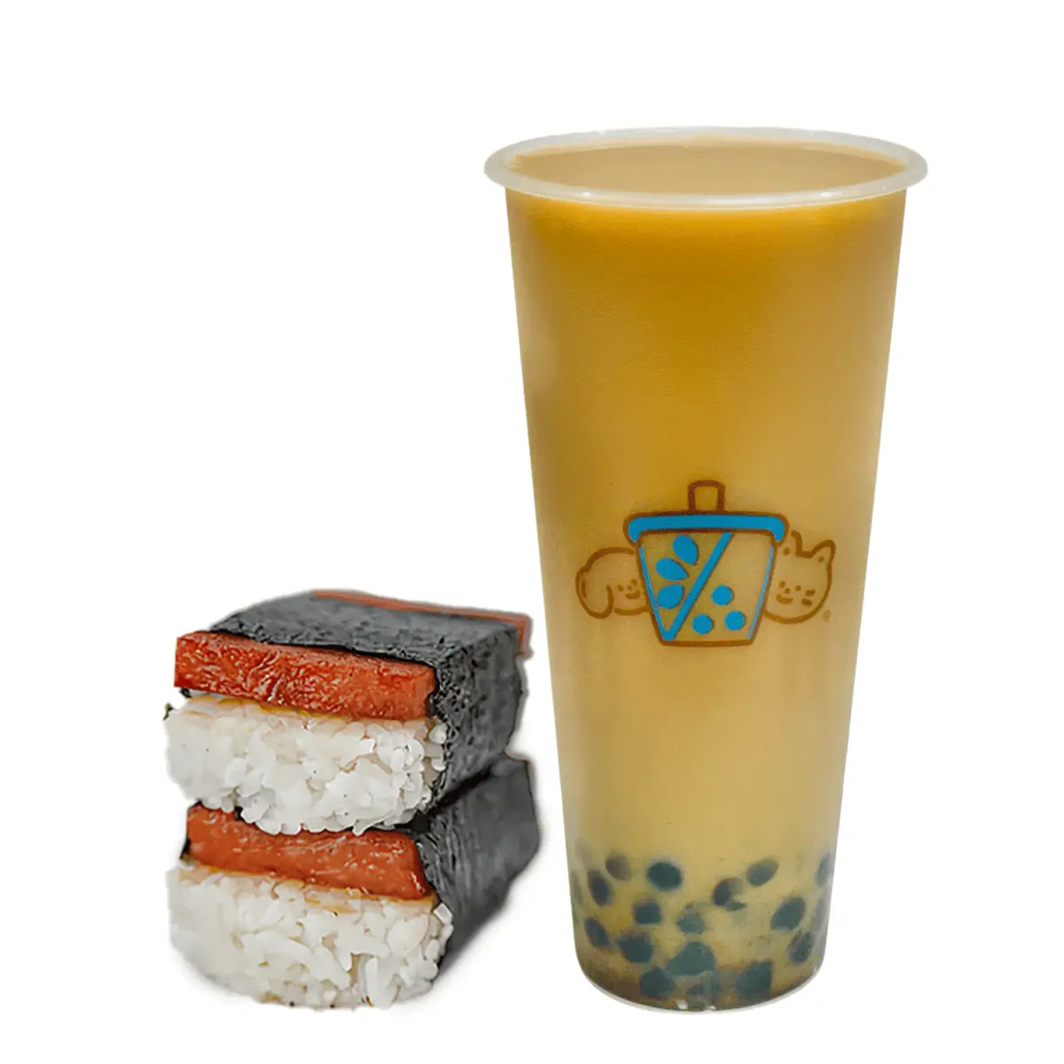 Combo C Musubi 2Pcs+ Single Cup 套餐C 午餐肉饭团+奶茶 at Duet Tea