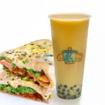 Combo A Single Cup+ Chinese Crepe 套餐A 奶茶+煎饼果子 at Duet Tea
