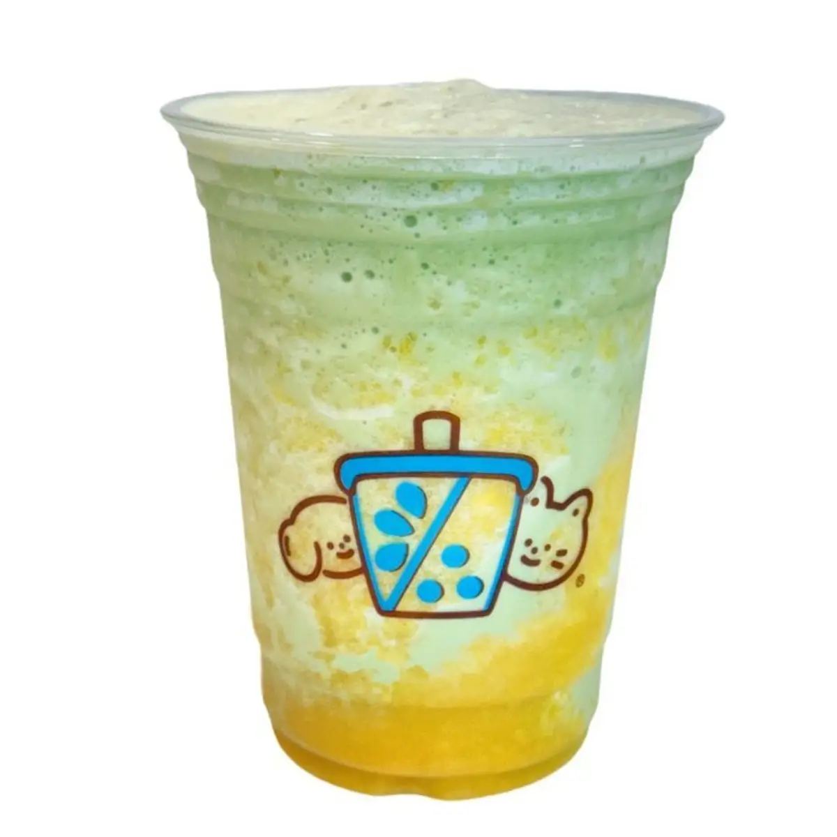 Matcha Mango Frost 抹茶芒果冰沙 at Duet Tea
