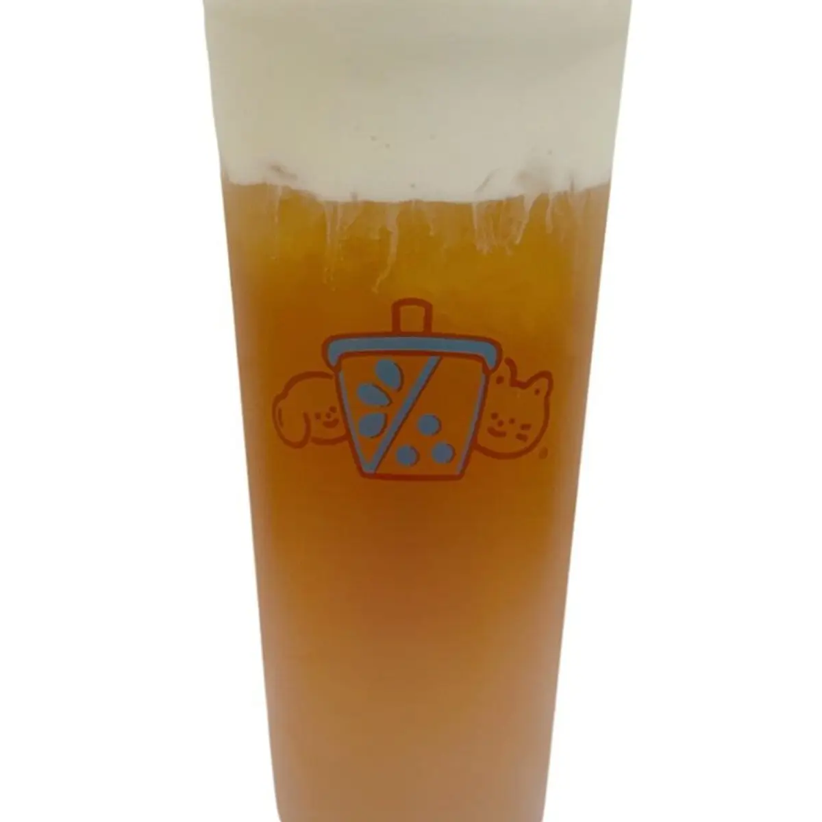 Peach Oolong Tea W/ Cheese Foam 奶盖蜜桃乌龙 at Duet Tea