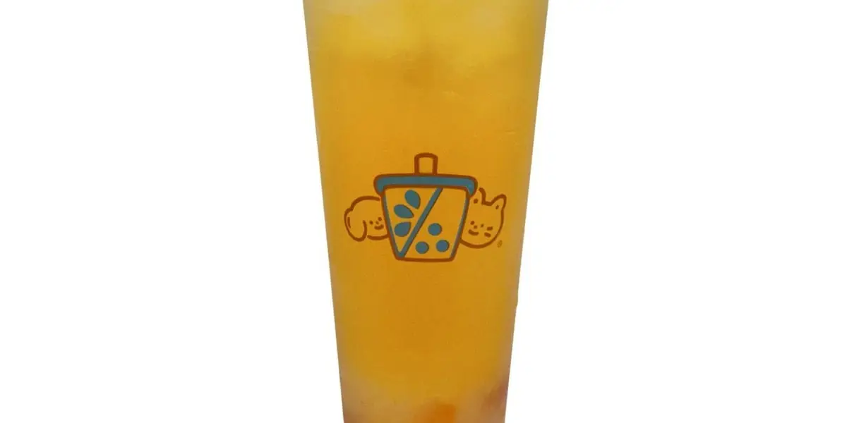 Peach Fruit Tea W/ Crystal Boba 蜜桃果茶 at Duet Tea