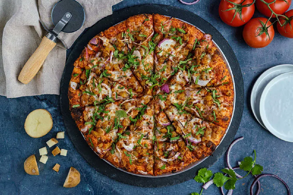 Aloo Chaat(Vegan) at Curry Pizza House