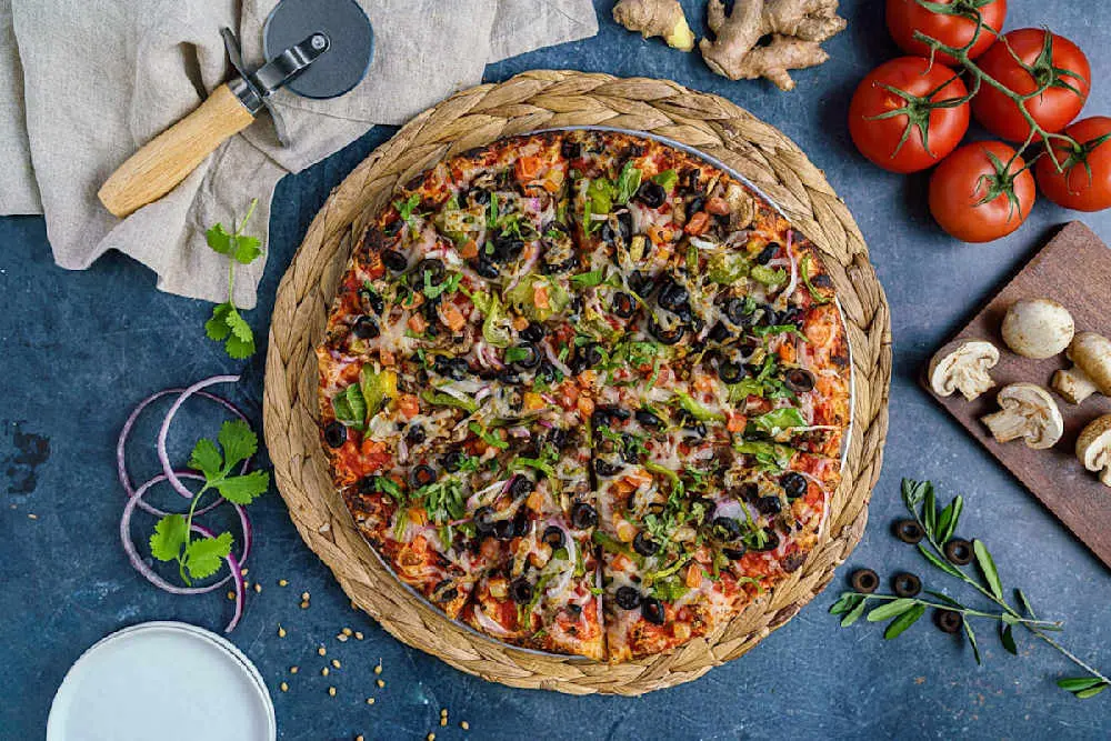 Indian Gourmet Veggie(Vegan) at Curry Pizza House
