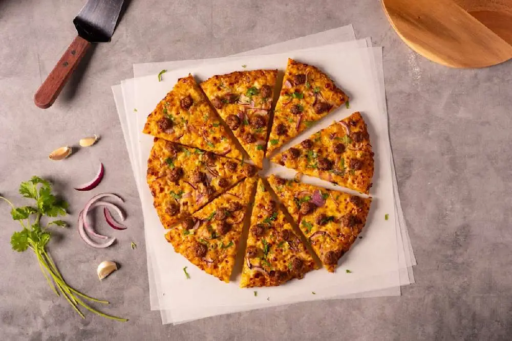 Lamb Kabob Pizza (Halal) at Curry Pizza House