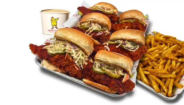 6 Sliders at Angry Chickz - Fremont