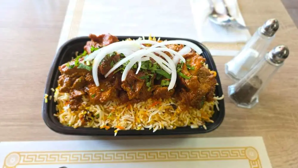 Boneless chicken biriyani at Bhimavaram Ruchulu Fremont