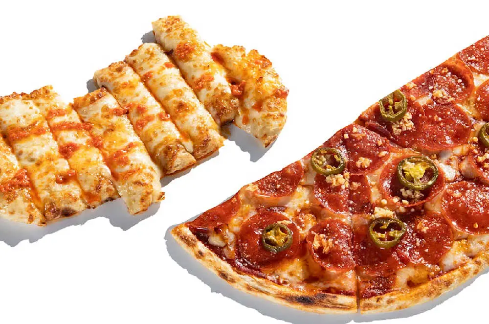 Spicy Pepperoni Pizza Half 11-inch Pizza + choice of side at Blaze Pizza