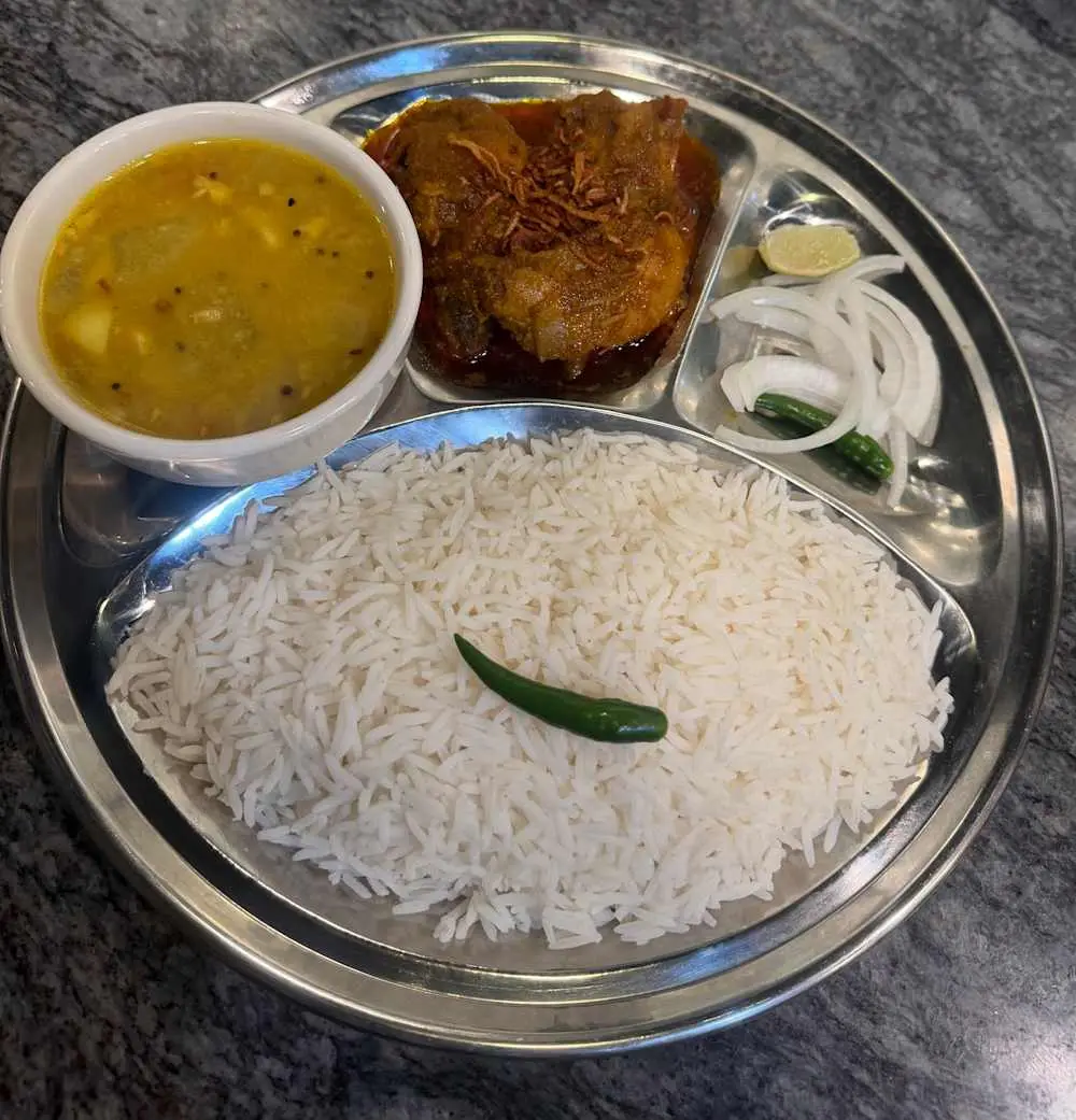 Chicken Kosha Combo Plate at Bongo's