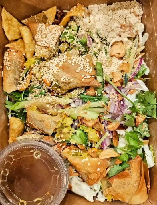 Samosa Salad at Burma Bay Cafe