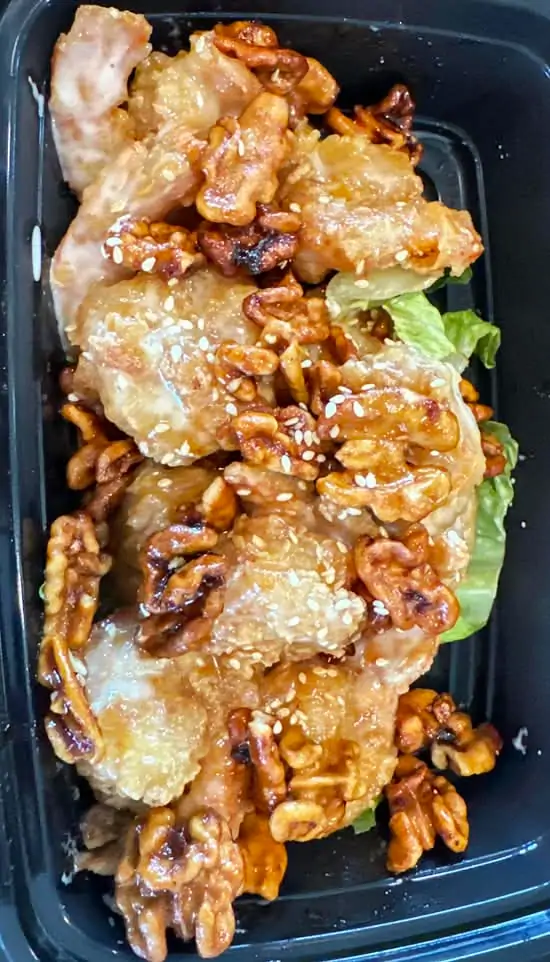 Walnut Shrimp at Burma Bay Cafe