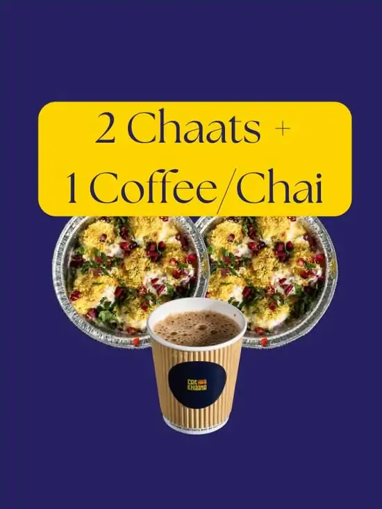 Chaat (2) + Coffee/Chai (1) at CarKhaana