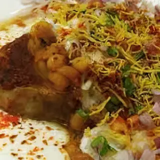 Aloo Tikki with Chana at Chaat House fremont