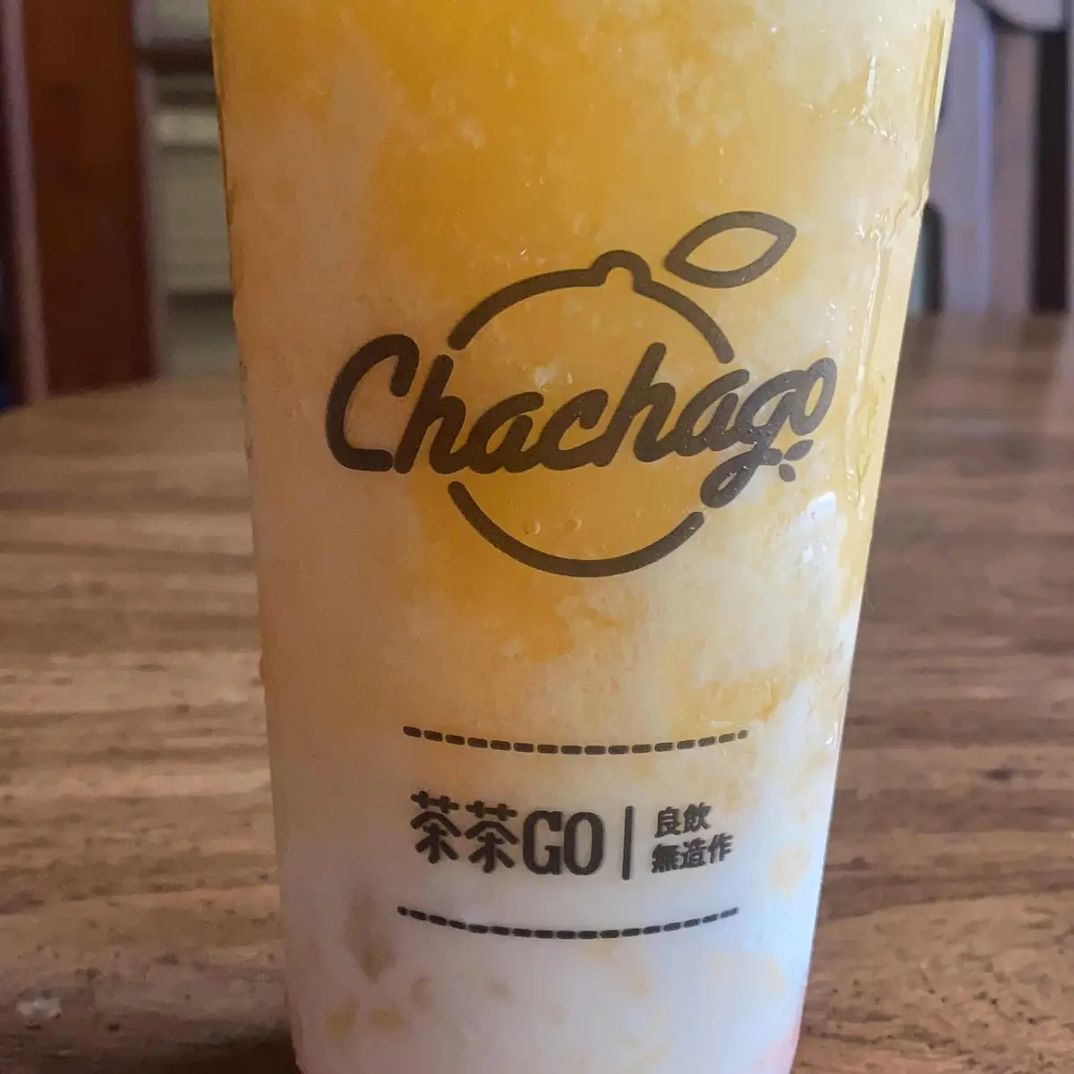 M1 Golden Mango Pomelo Smoothie (L) at ChaChaGo