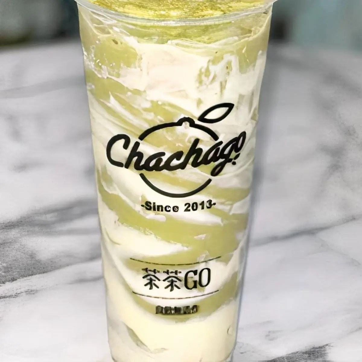 N3 Crème Brûlée Matcha Smoothie (L) at ChaChaGo
