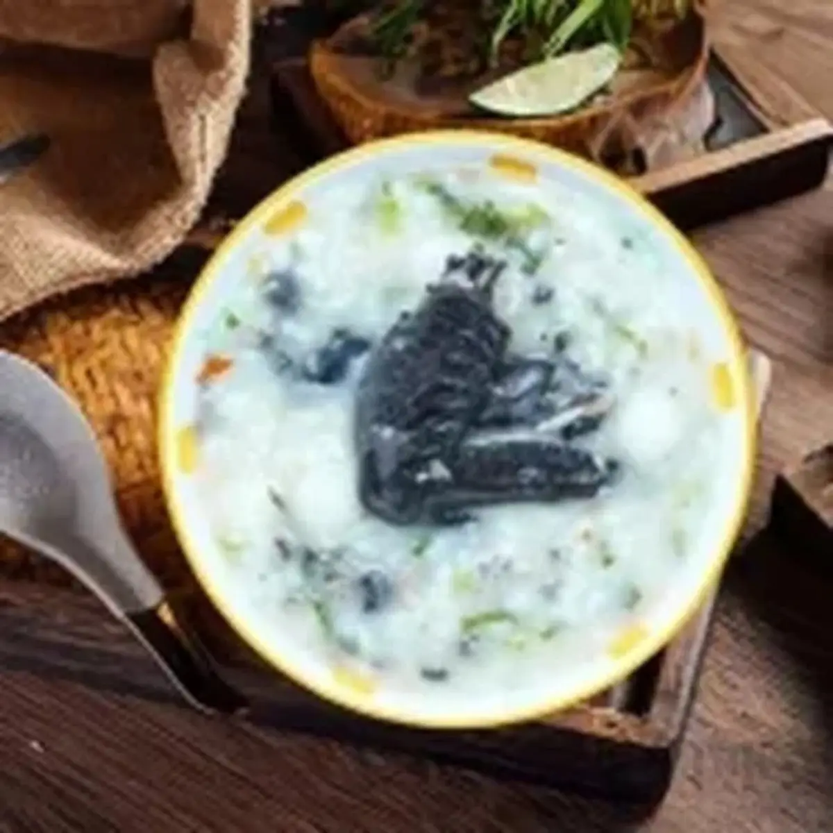 Silkie Chicken Congee at Congee King 活粥王