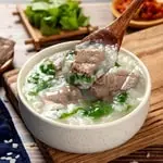 Spinach And Pork Liver Congee at Congee King 活粥王