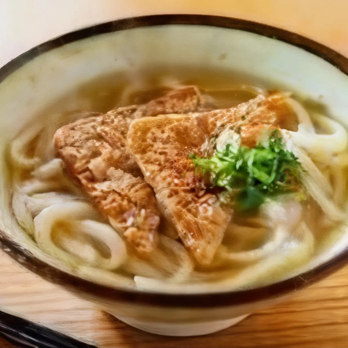 Kitsune Udon Soup at Demiya