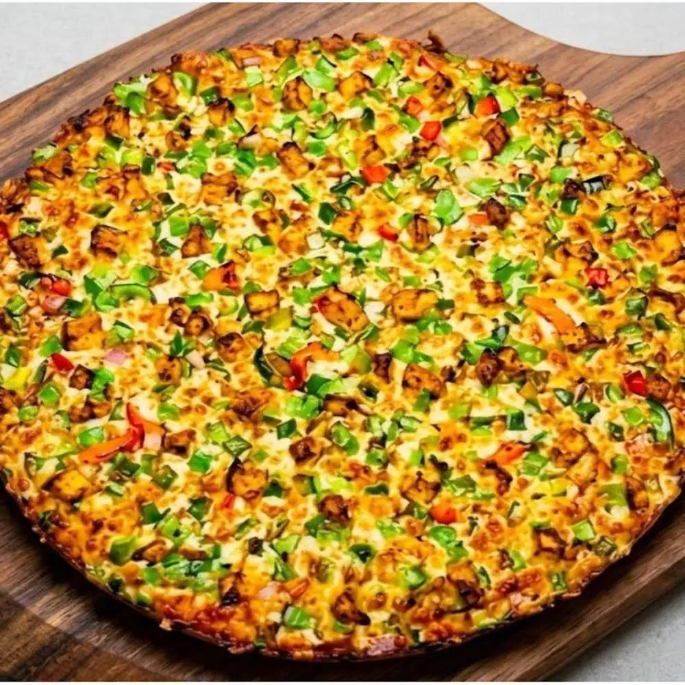 Achari Paneer Pizza at Desi Dough Pizza