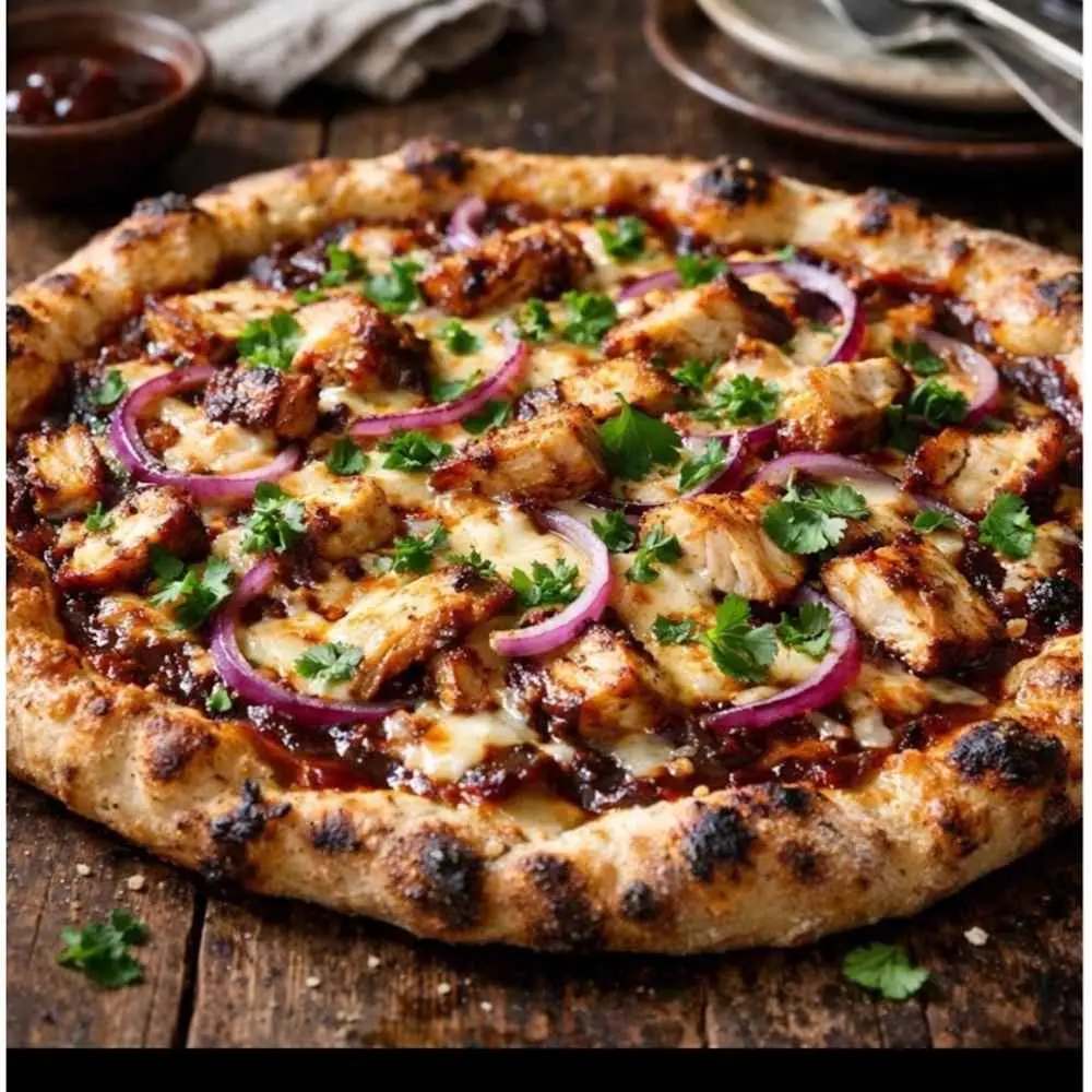 BBQ Chicken Pizza. at Desi Dough Pizza