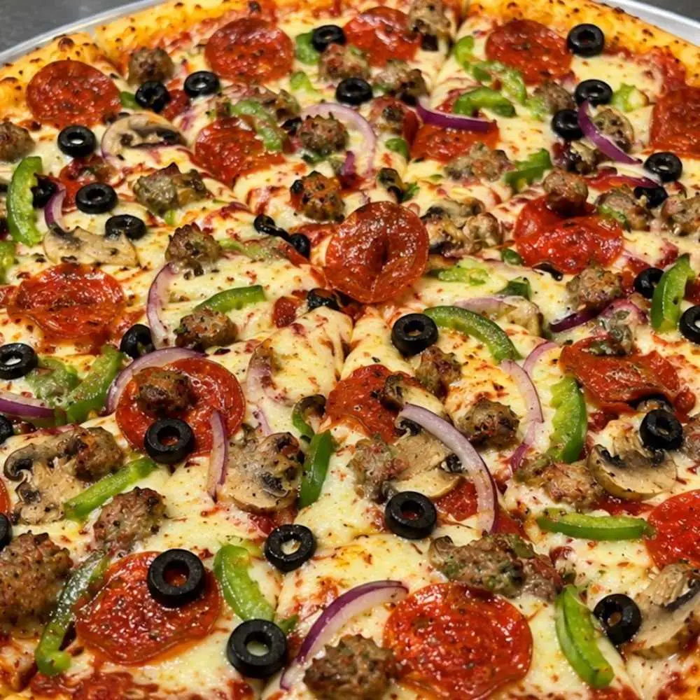 Classic Combination Pizza at Desi Dough Pizza