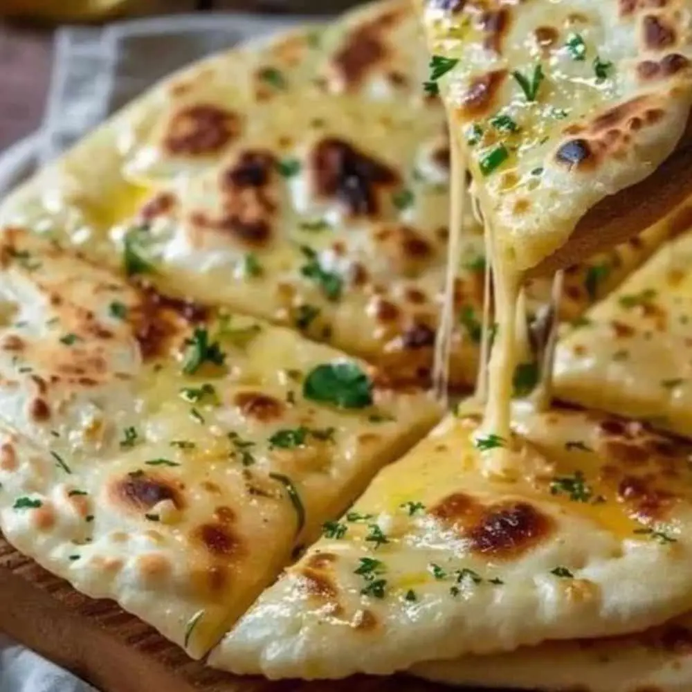 Garlic Naan Flat Bread at Desi Dough Pizza