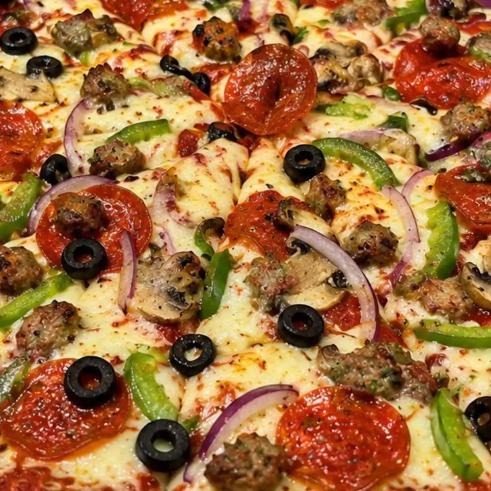 Halal All Meat Pizza. at Desi Dough Pizza