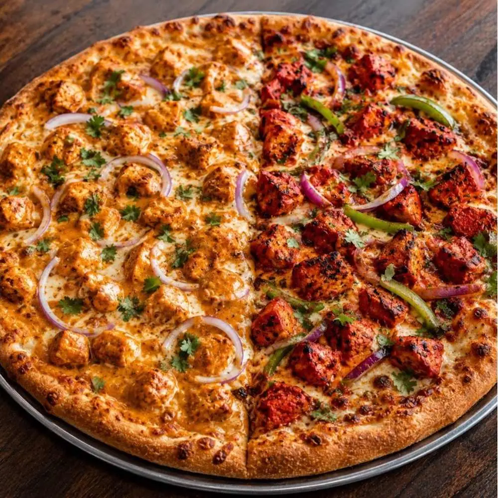 Large Half N Half Pizza at Desi Dough Pizza