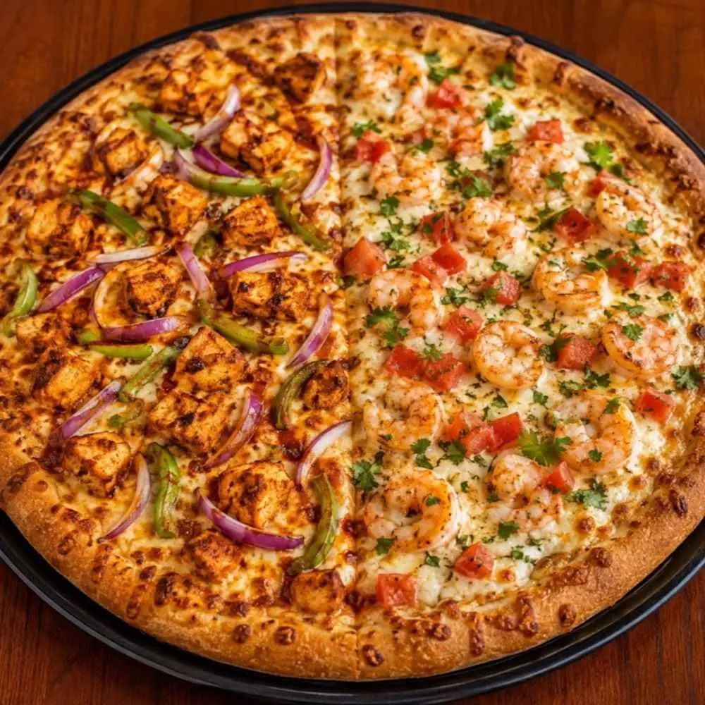 Medium Half N Half Pizza at Desi Dough Pizza