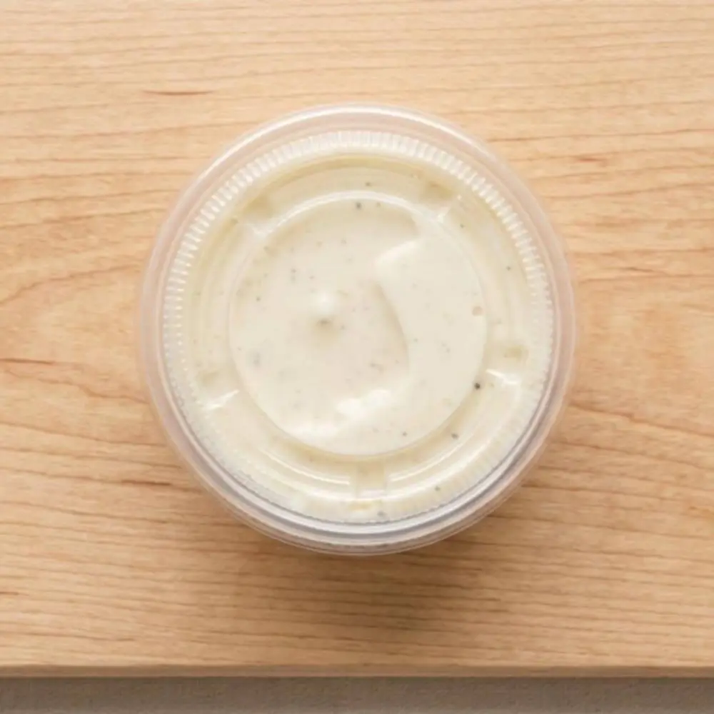 Ranch dip at Desi Dough Pizza