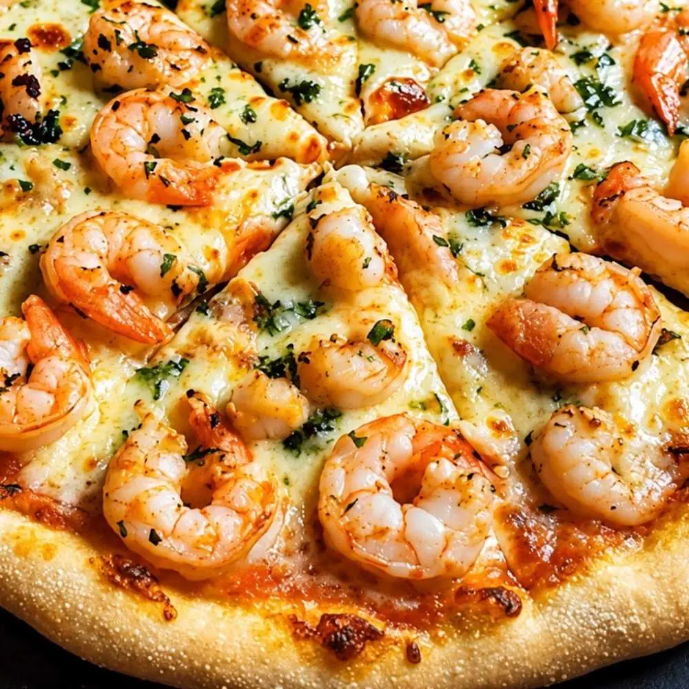 Shrimp Pizza at Desi Dough Pizza