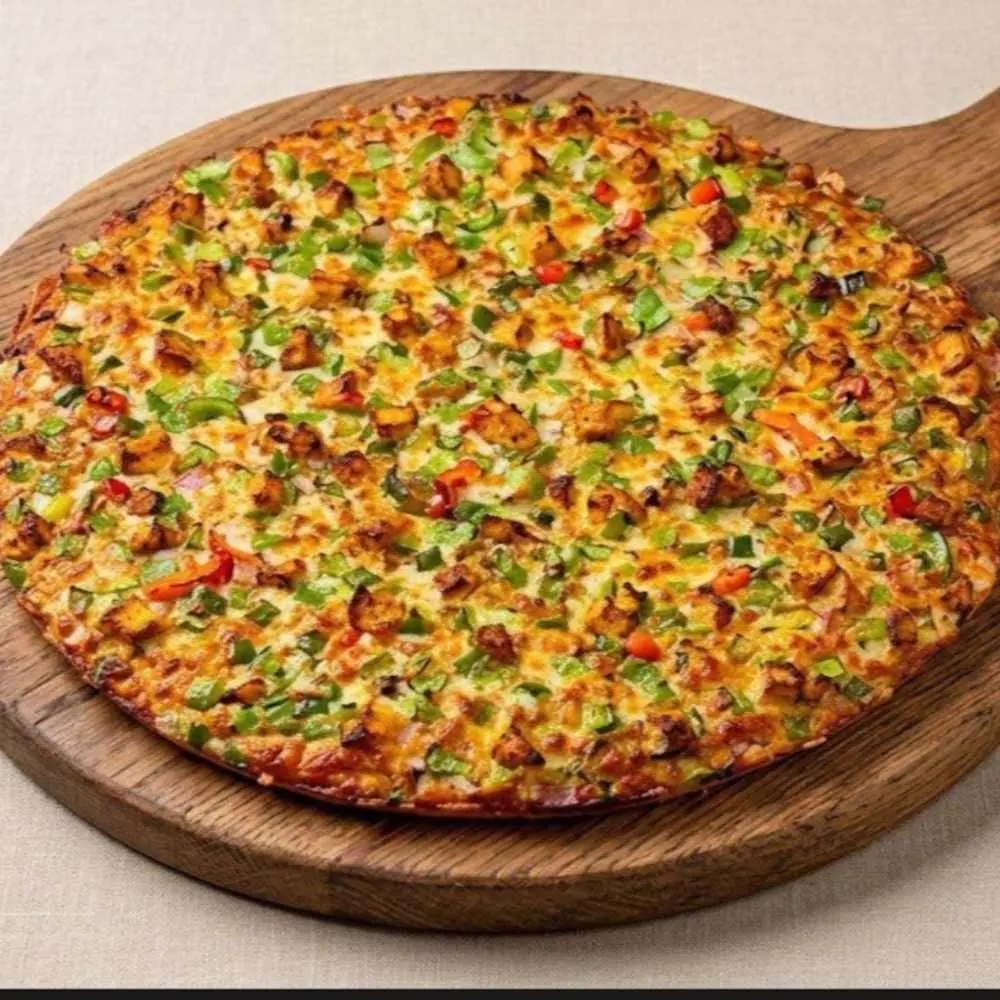 Signature Veggie Pizza at Desi Dough Pizza