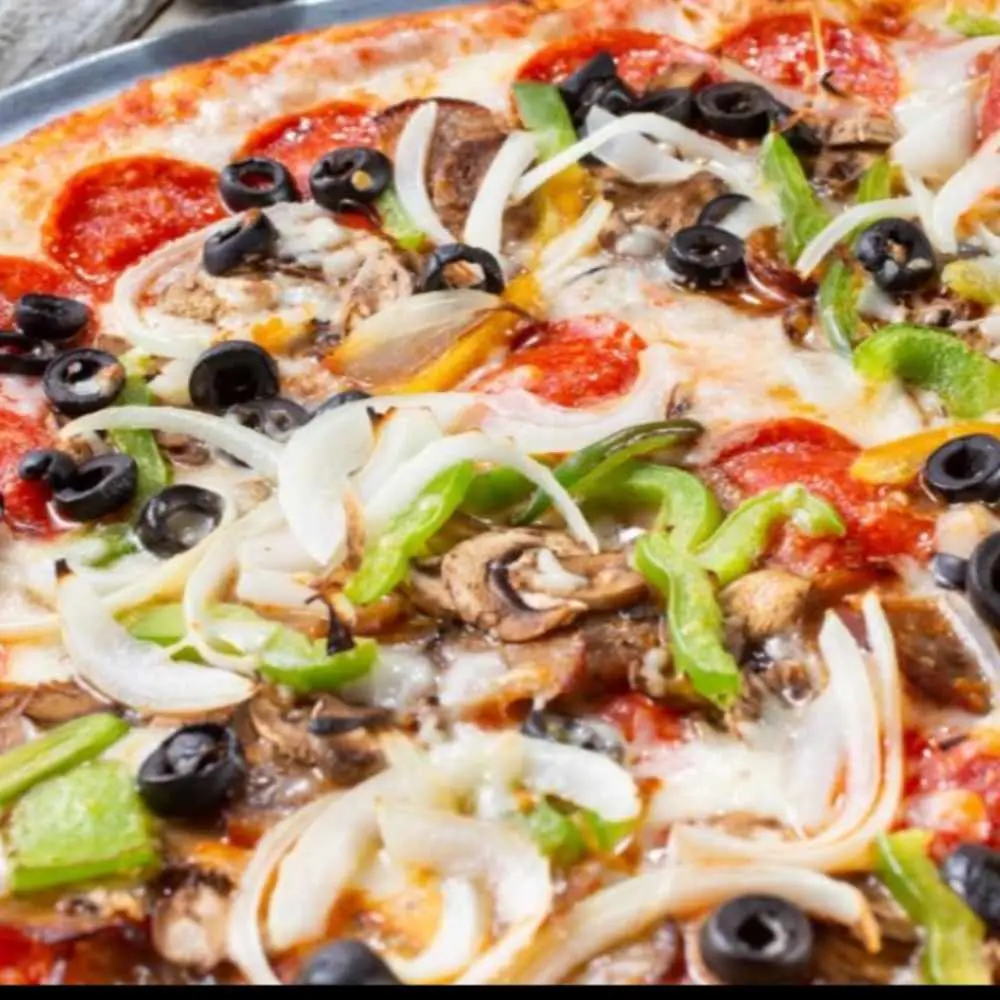 Supreme Pizza. at Desi Dough Pizza