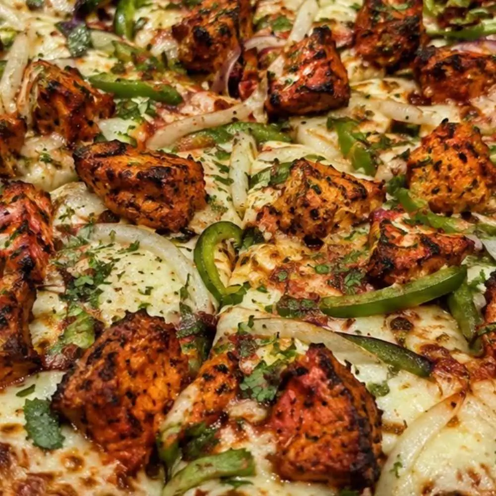 Tandoori Chicken Pizza. at Desi Dough Pizza