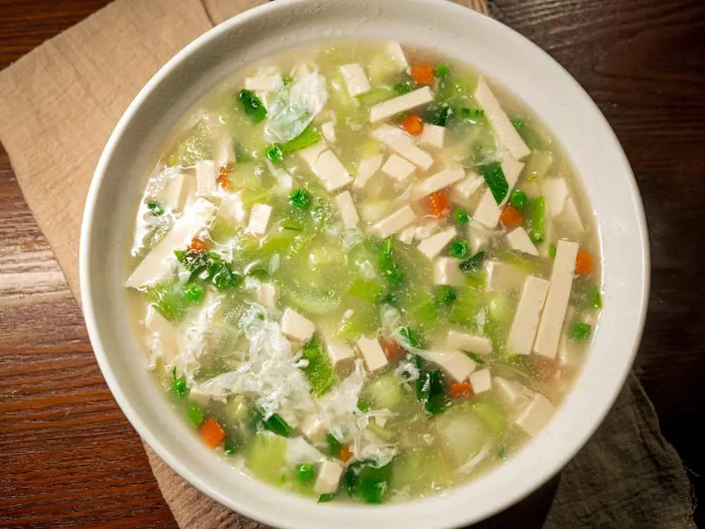 Egg Soup with Vegetable Tofu at Din Ding Dumpling House