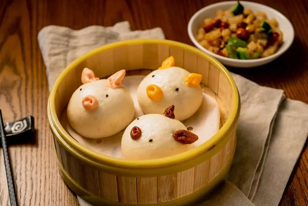 Piggy Custard Bun at Din Ding Dumpling House